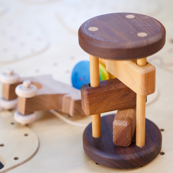 Handmade Natural Wood Waldorf/Montessori Play Toys Set Of 3 - Picture 3 of 11